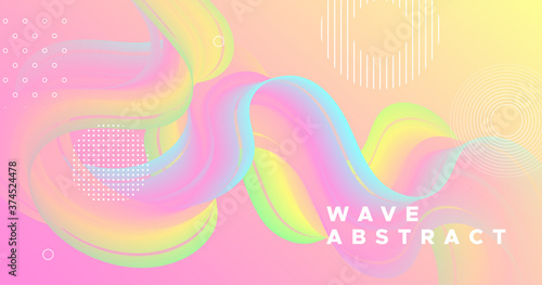 Abstract Color Liquid. 3d Wallpaper. Pastel 
