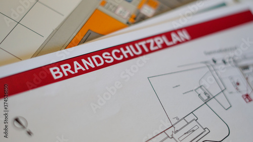 Obraz w ramie Brandschutzplan