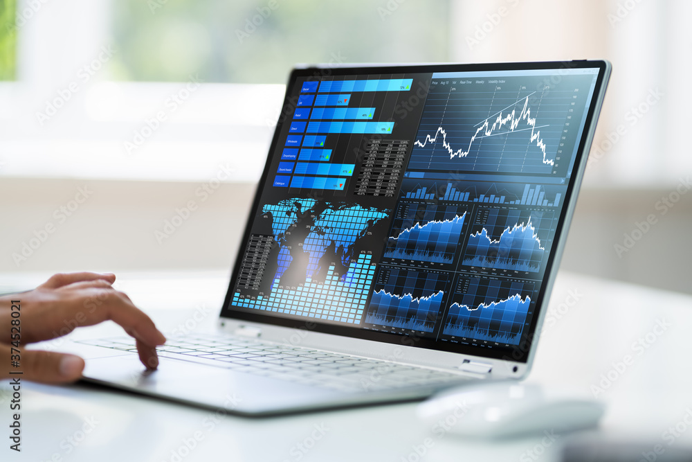 KPI Analytics And Stock Exchange Graphs KPI Analytics And Stock Exchange Graphs