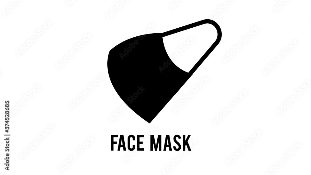 Mouth guard, Mask, Medicine  Icon Illustration