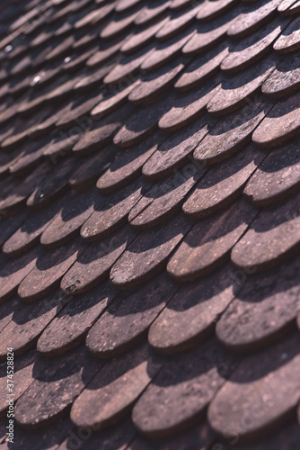 vintage clay roof pattern © Aleksandar