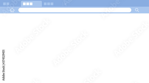 インターネットのブラウザ_タブと検索窓のフレームイラスト_16:9