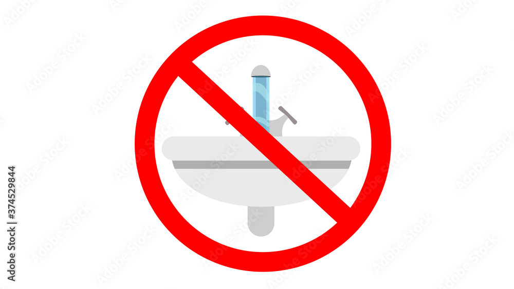 tap with dripping water, icon, sign. Isolated tap with dripping water, icon, sign. Isolated
