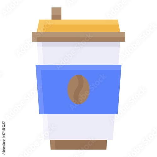 Take away coffee icon, Summer vacation related vector
