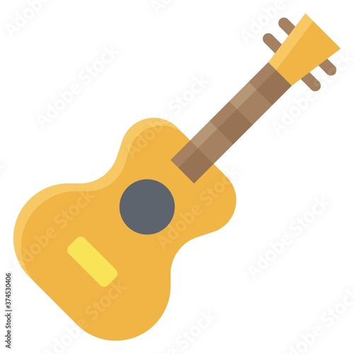 String instrument icon, Summer vacation related vector