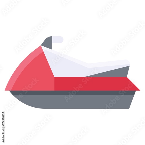 Personal watercraft icon, Summer vacation related vector