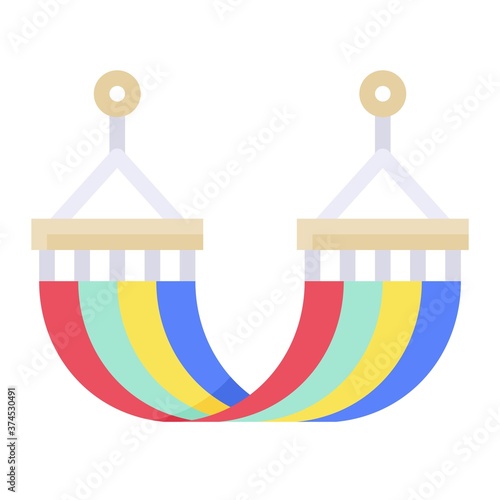 Hammock icon, Summer vacation related vector