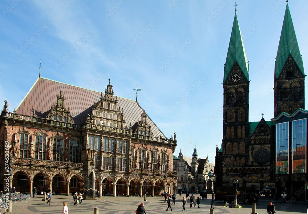 Bremer Rathaus, Rathaus zu Bremen, UNESCO Weltkulturerbe, Deutschland, Europa