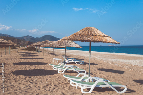 umbrellas on the beach © pavelkor