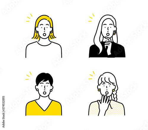 女性アイコンセット