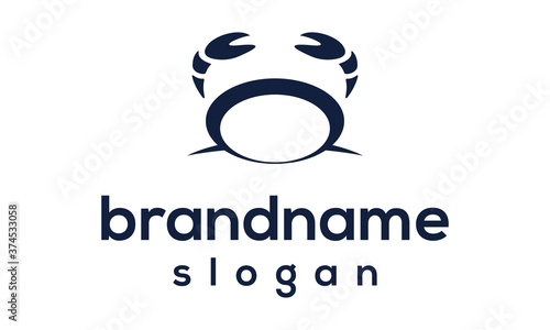  simple crab logo design vector