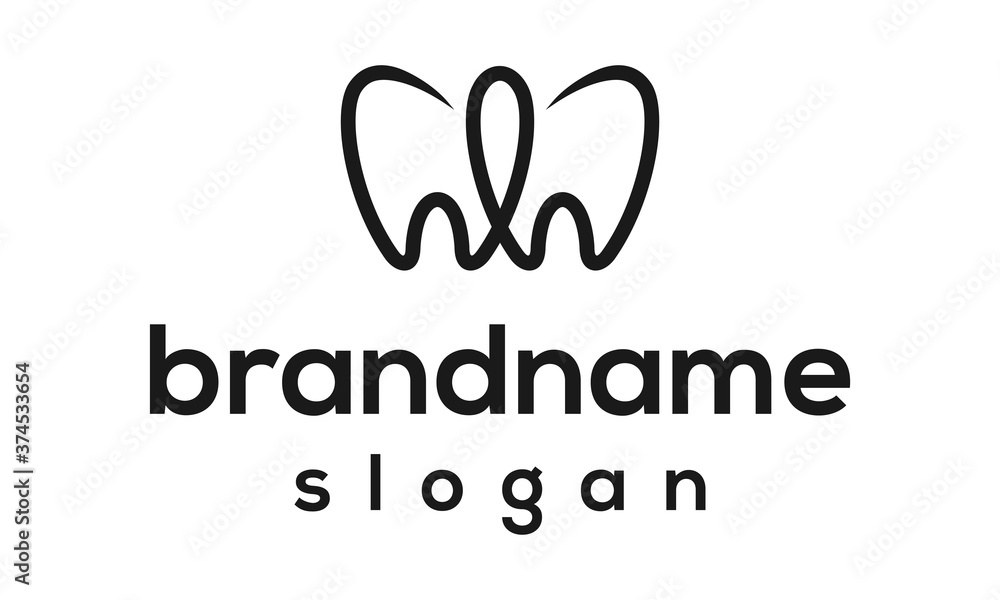 Obraz premium Dental logo design vector