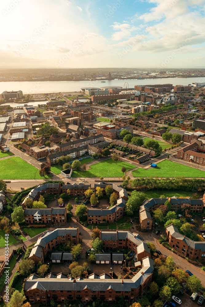 Obraz premium Liverpool skyline rooftop view