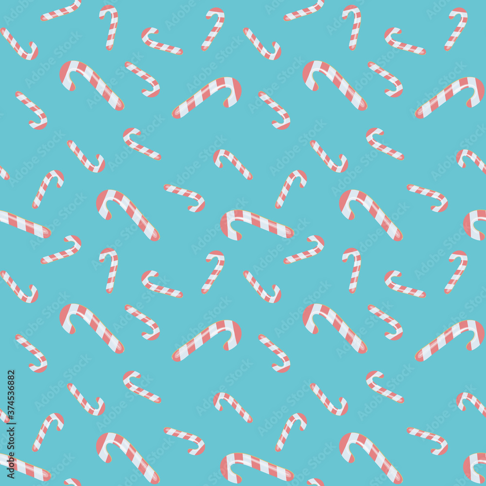 Christmas seamless pattern with candy canes Christmas seamless pattern with candy canes