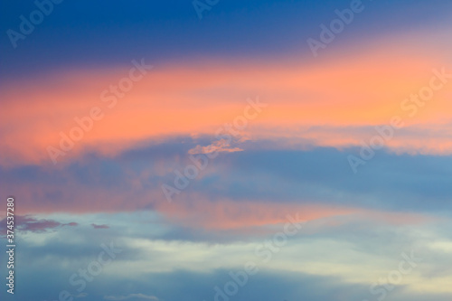 beautiful colorful sky and cloud in twilight time background