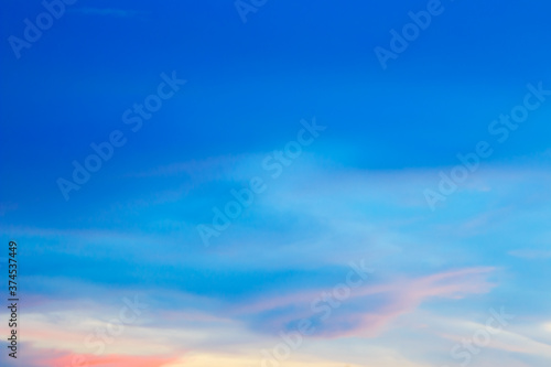 beautiful colorful sky and cloud in twilight time background