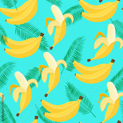 Beautiful vector seamless texture in bananas. For printing, for wallpaper, web pages backgrounds, surface textures, textiles.