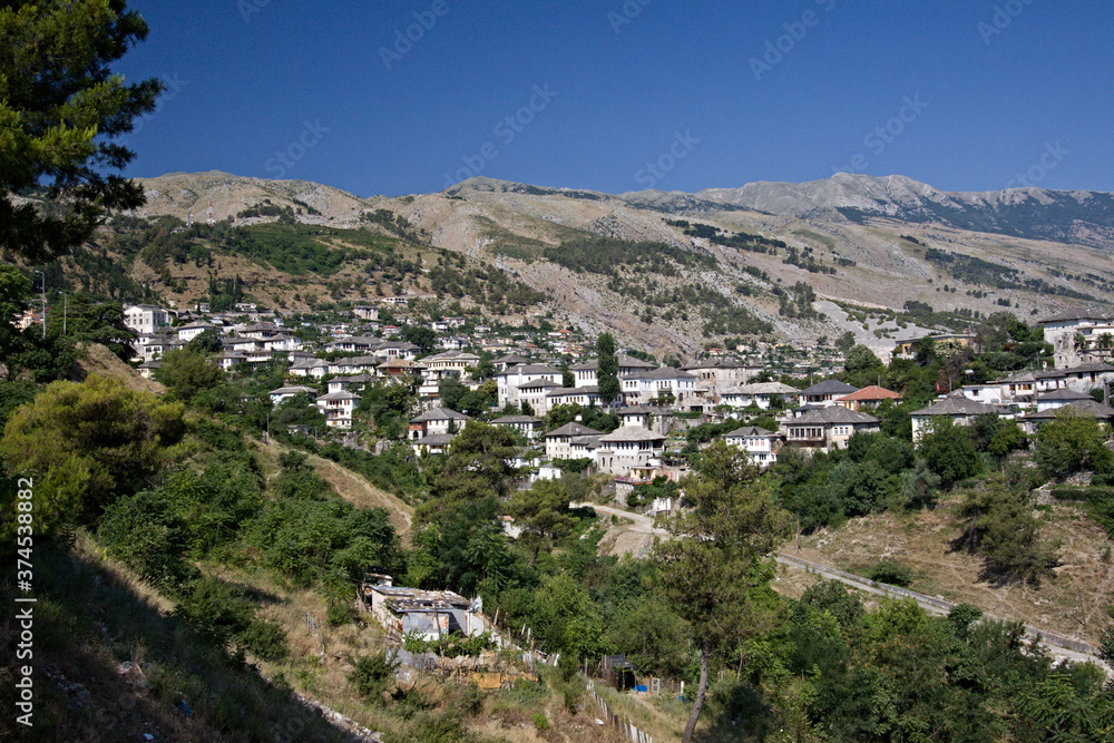 View of Gjirokaster city. Albania. Europe.