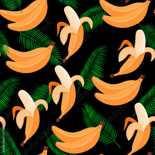 Beautiful vector seamless texture in bananas. For printing, for wallpaper, web pages backgrounds, surface textures, textiles.