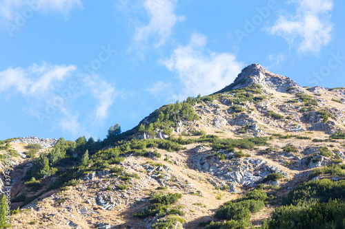 Beautiful authentic rocky landscape of the Pyrenees. Bulgaria. Natural mountain landscape as background. photo