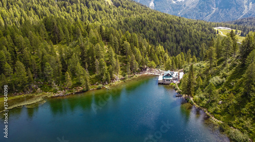 Malghette Lake, located in Sun Valley, Trentino Alto Adige n the heart of Adamello Brenta Nature Park, at 1900 m a.s.l. photo