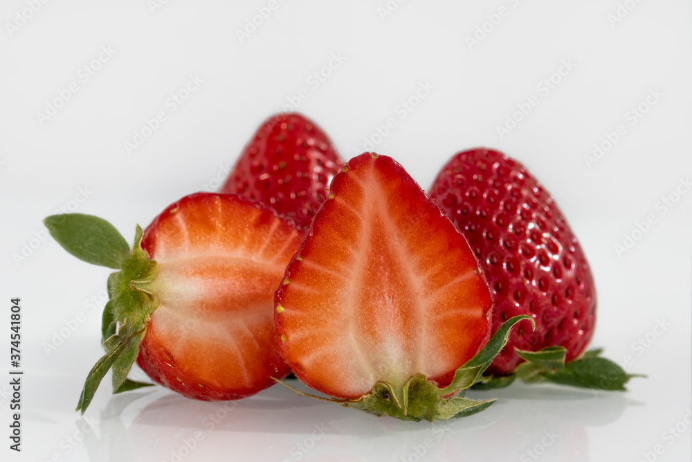 strawberries on a white background strawberries on a white background