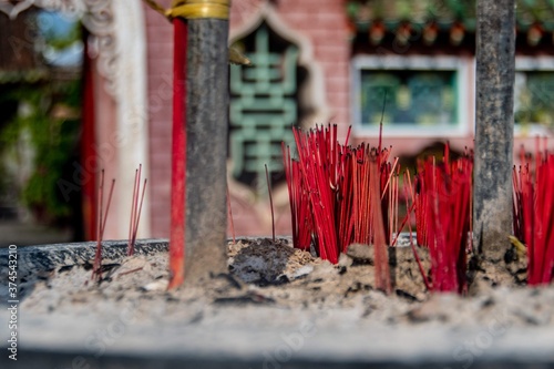 burning incense sticks