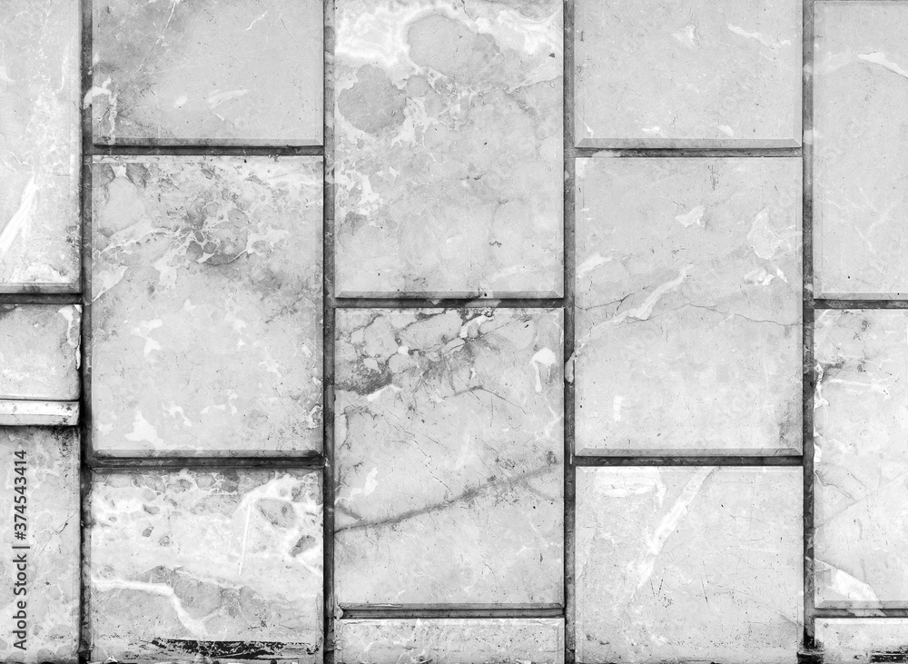 Fototapeta premium Decorative facing tiles, stylized marbled as textured background