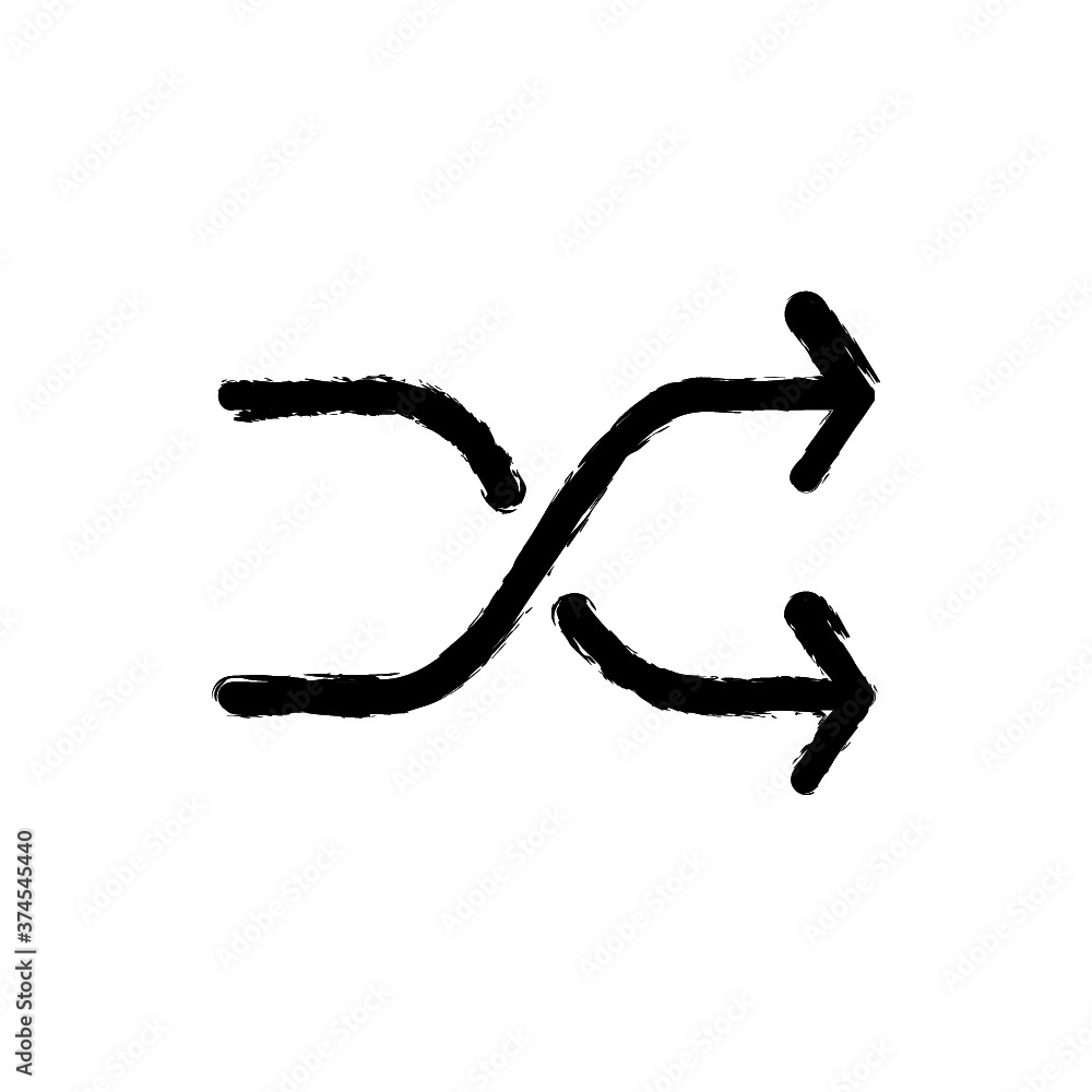 vector illustration hand drawn icon ofbutton shuffle vector illustration hand drawn icon ofbutton shuffle