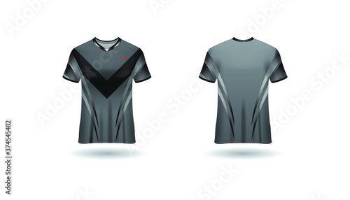  Sport design template football jersey vector for football club. uniform front and back view.