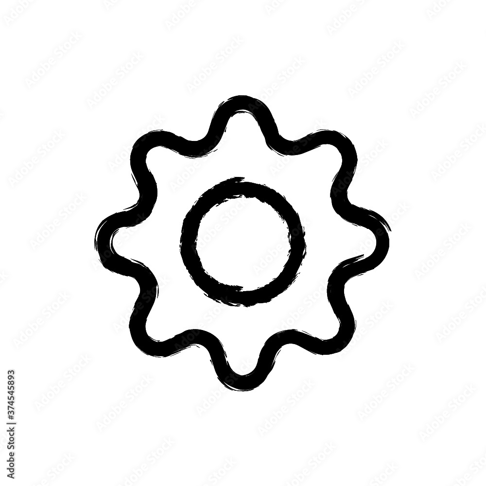 vector illustration hand drawn icon ofcog 1 vector illustration hand drawn icon ofcog 1