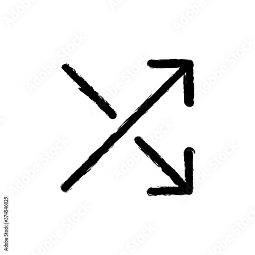 vector illustration hand drawn icon ofcross over