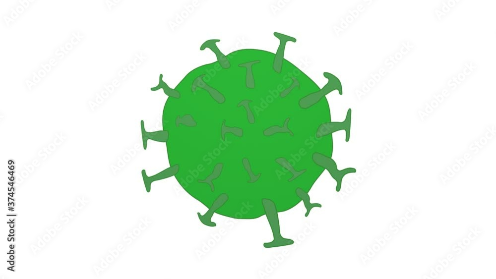 Vaccine destroys the coronavirus. Covid-19 concept animation. Vaccine destroys the coronavirus. Covid-19 concept animation.
