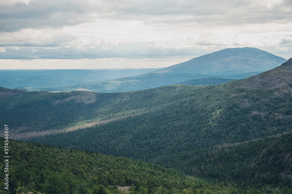 Mountain landscape Konzhakovskiy Kamen ural Mountain landscape Konzhakovskiy Kamen ural
