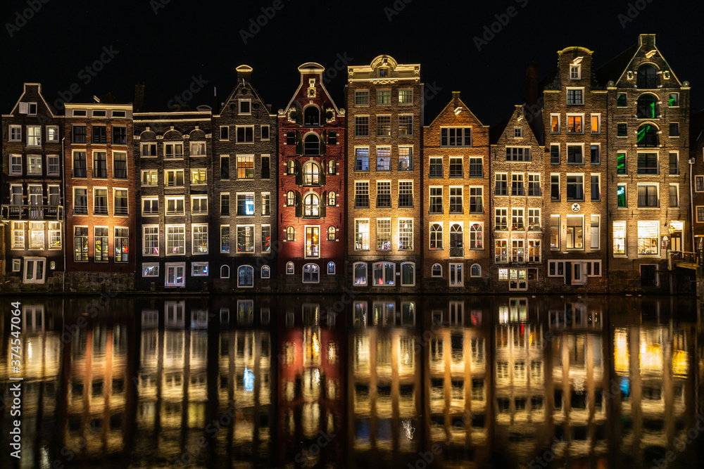 Amsterdam Rokin by night