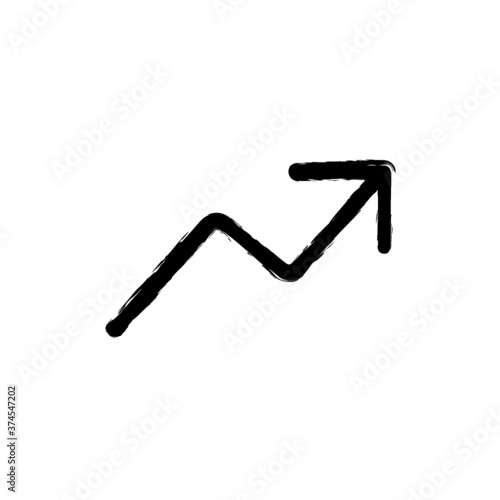 vector illustration hand drawn icon ofgraph stats ascend