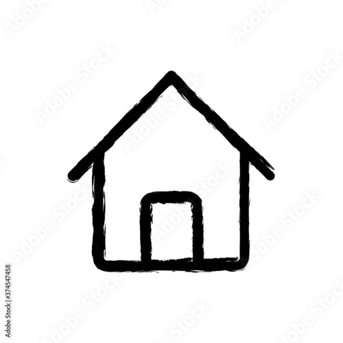 vector illustration hand drawn icon ofhouse 2 photo