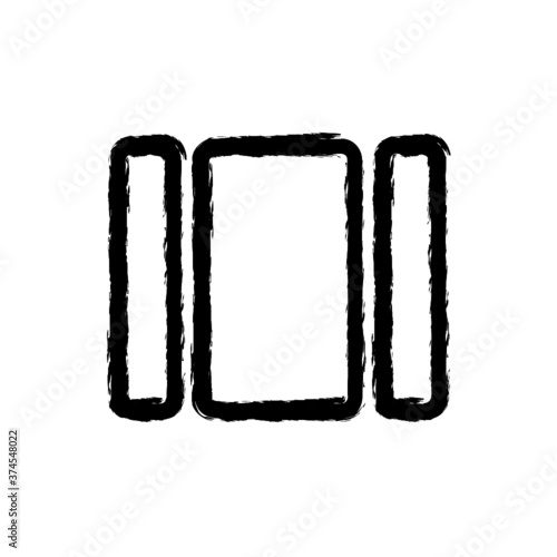 vector illustration hand drawn icon oflayout array