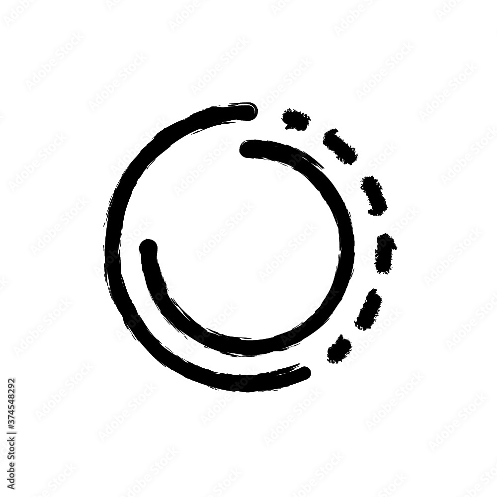 vector illustration hand drawn icon ofloading circle 1 vector illustration hand drawn icon ofloading circle 1