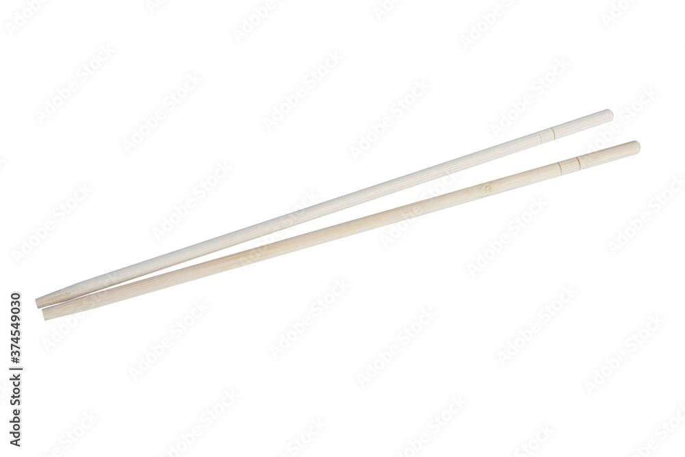 Single-use bamboo Chopsticks on a white background. Single-use bamboo Chopsticks on a white background.