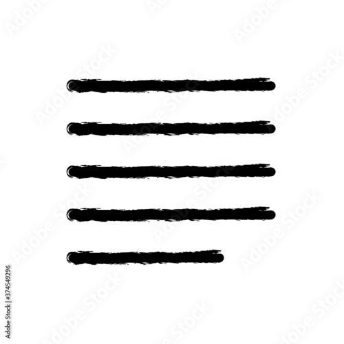 vector illustration hand drawn icon ofparagraph justified align