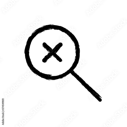vector illustration hand drawn icon ofsearch remove