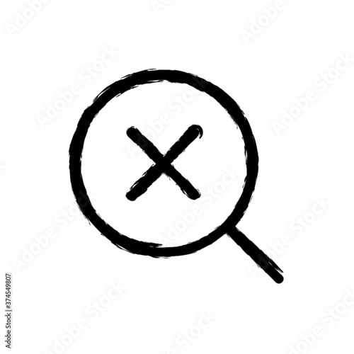 vector illustration hand drawn icon ofsearch remove 1