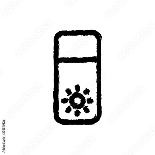 vector illustration hand drawn icon ofsettings brightness