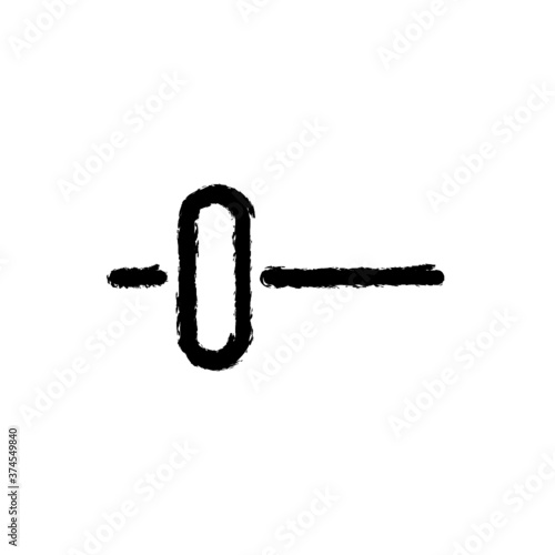 vector illustration hand drawn icon ofsetting slider horizontal