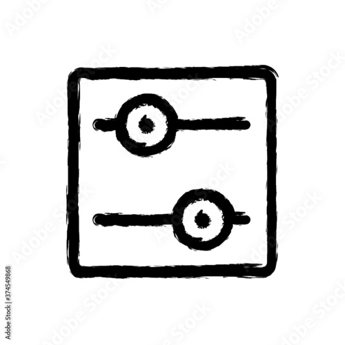 vector illustration hand drawn icon ofsettings slider