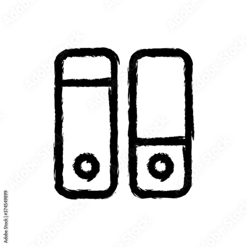 vector illustration hand drawn icon ofsettings toggle vertical