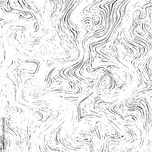 Marble swirl wave pattern texture, fine lines, transparent background. Backdrop to use for overlay, texture, montage or brushes. Easy to recolor. Abstract vector illustration, eps 10. 