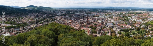 Panoramic view of Freiburg im Breisgau city, Baden-Wurttemberg state, Germany