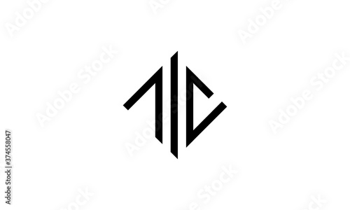 Letter AIC monogram minimal logo vector icon illustration photo